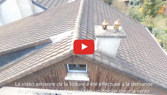 vue aérienne toiture drone 95